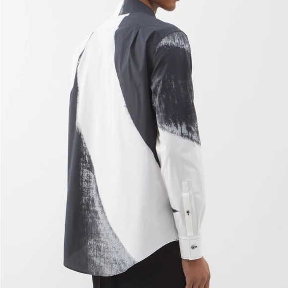 NWT Alexander McQueen Men's Brushstroke Shirt size - 16 - Picture 5 of 10